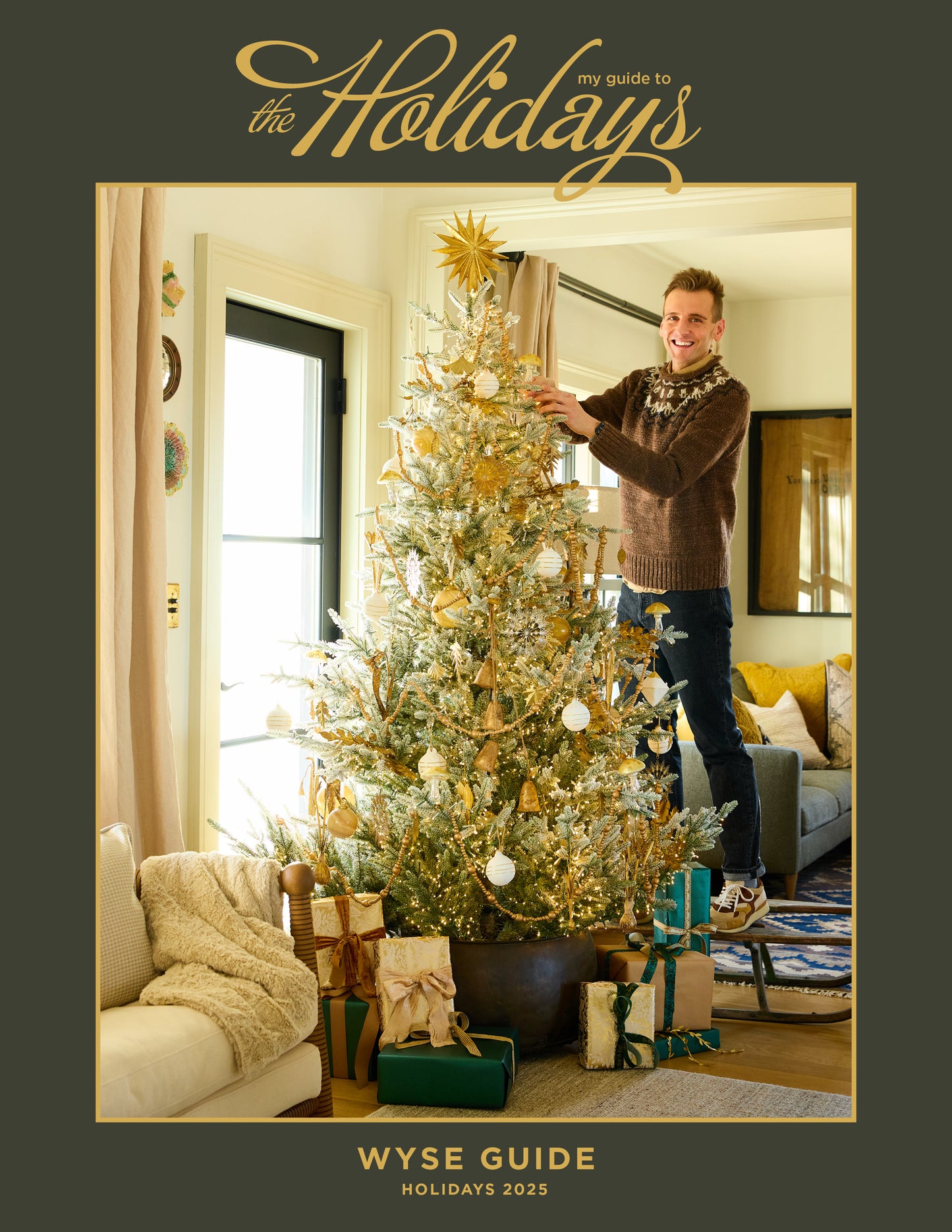 Kaleb Wyse on cover of Wyse Guide magazine with gold tree.