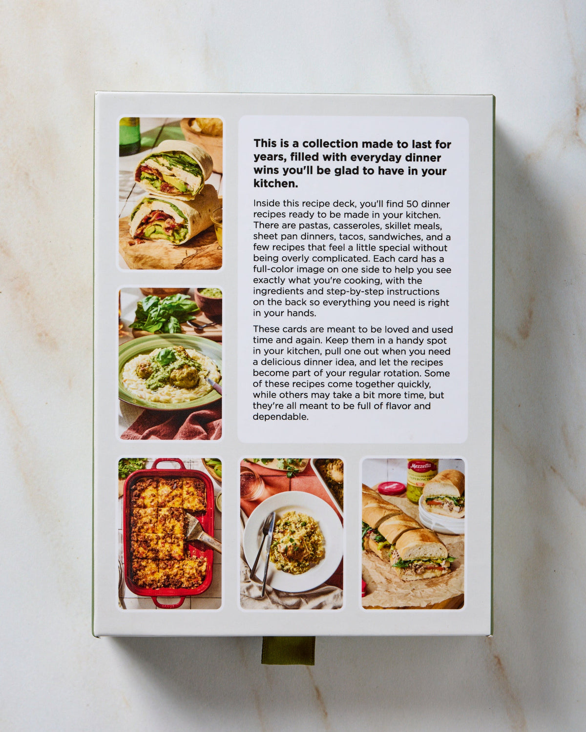 The back cover of a cookbook titled 'This is a collection made to last for years.